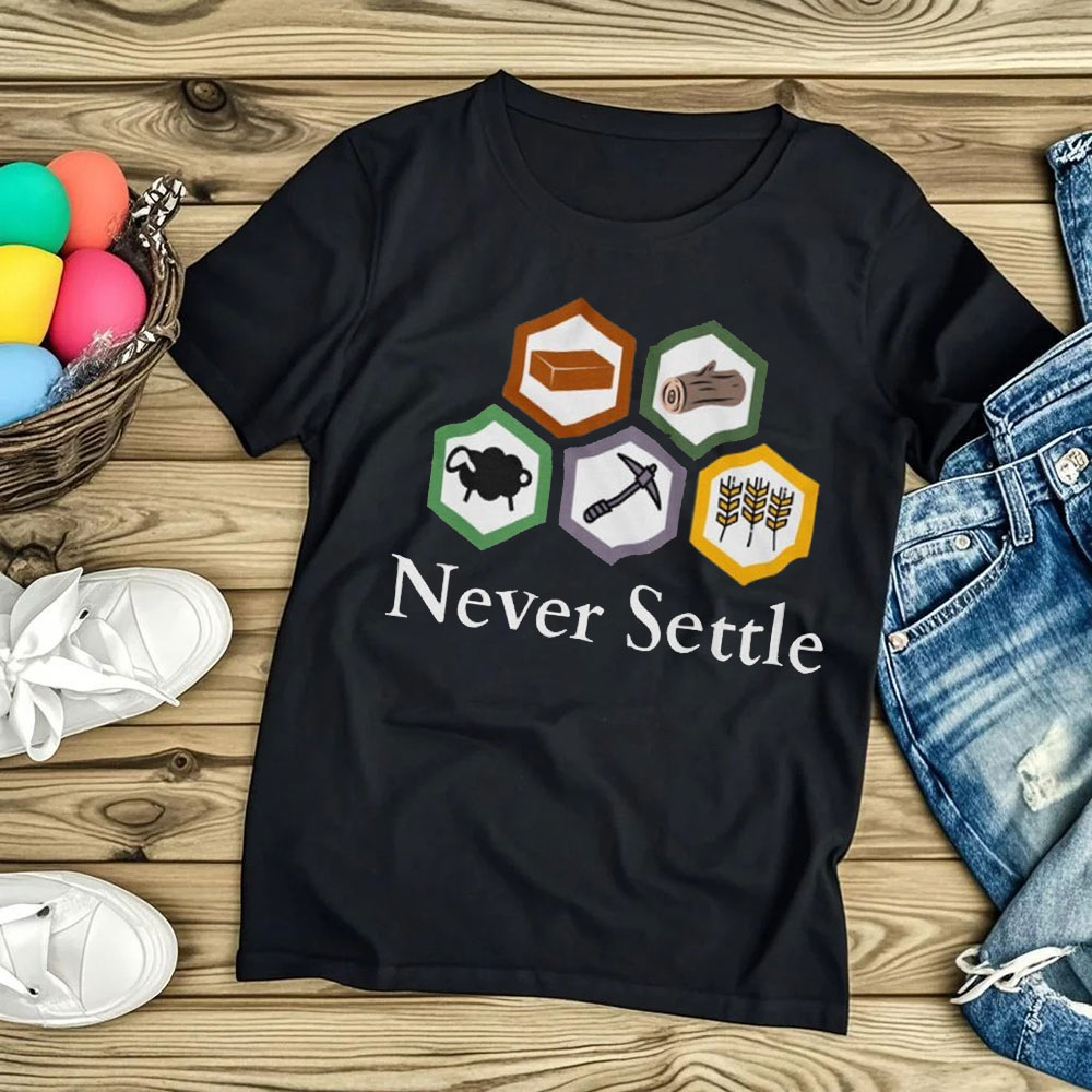 Kaos Never Settle Catan Vintag - Board Game Catan ulasan dan harga