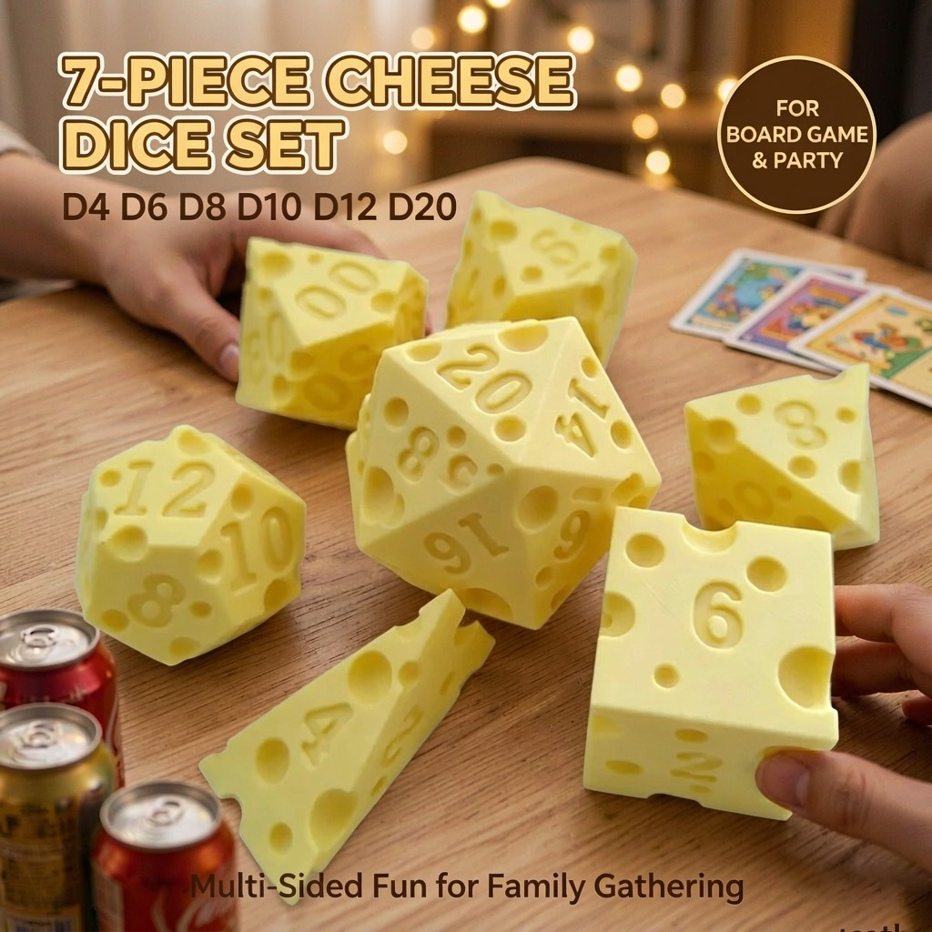 Set Dadu Keju Tidak Beraturan  - Board Game Live ulasan dan harga