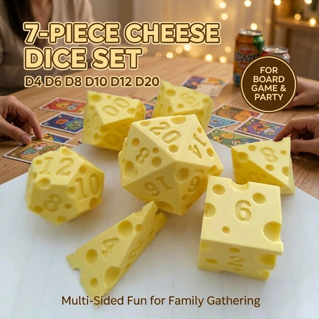 Set Dadu Keju Tidak Beraturan  - Board Game Live ulasan dan harga