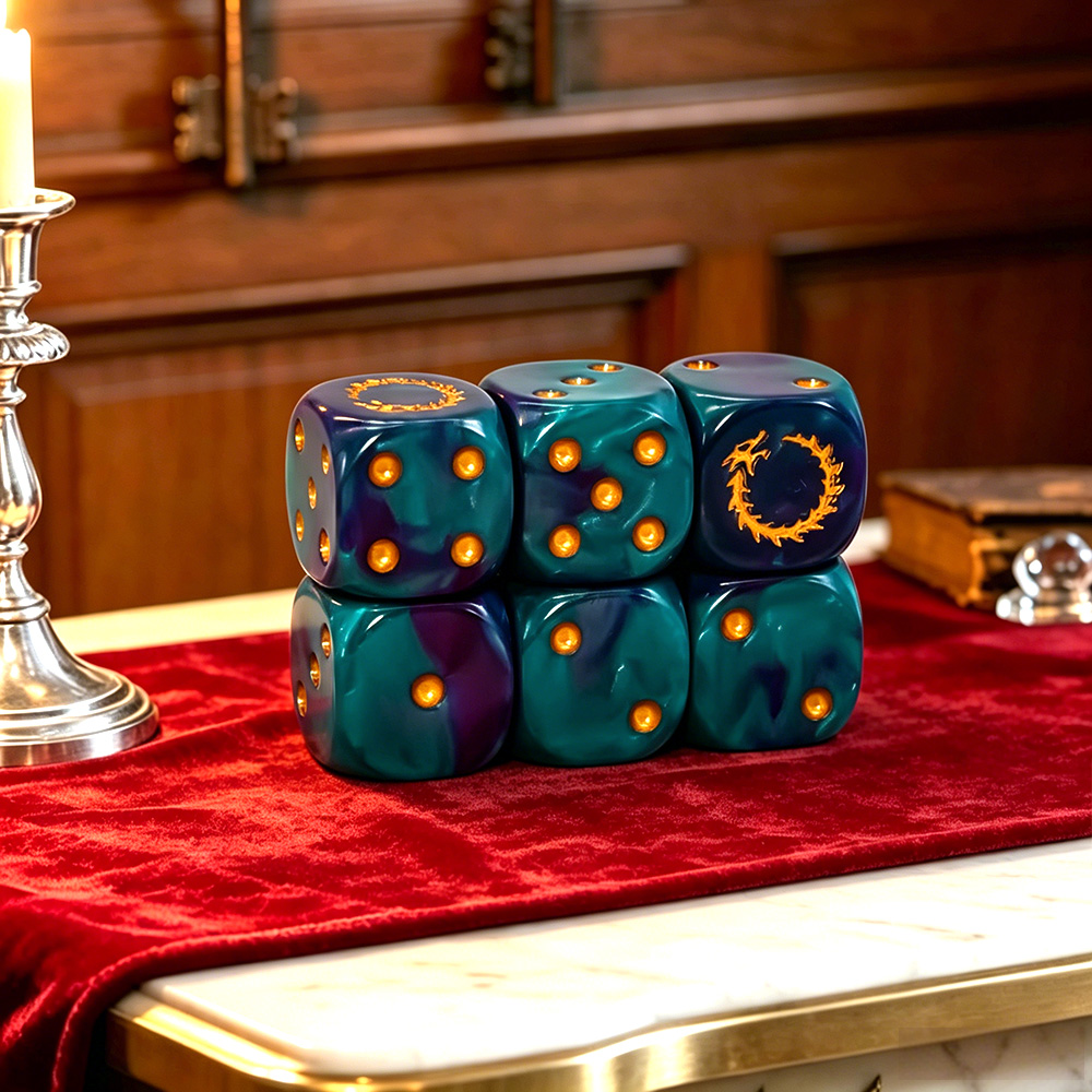 6 Buah Set Dadu D6 Api Emas La - Board Game Live ulasan dan harga